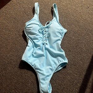 blue one piece from california waves